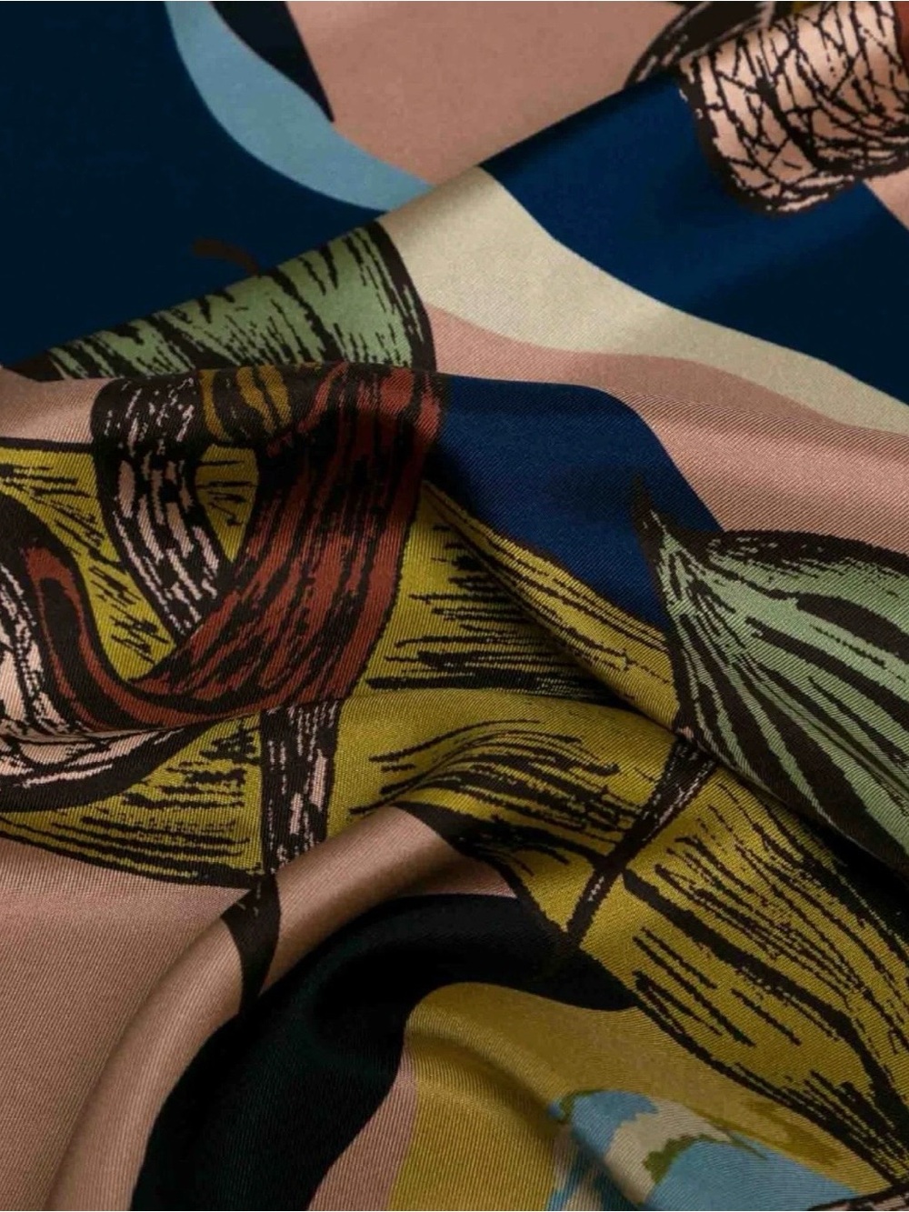 Jim Thompson “Slipper Orchid” Silk Scarf - Picture 3 of 13